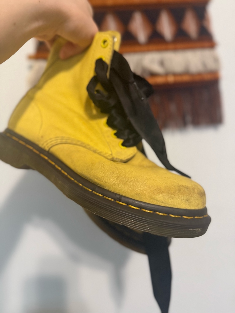 RARE Yellow Dr. Marten Pascal Ribbon Lace 6US / 4UK